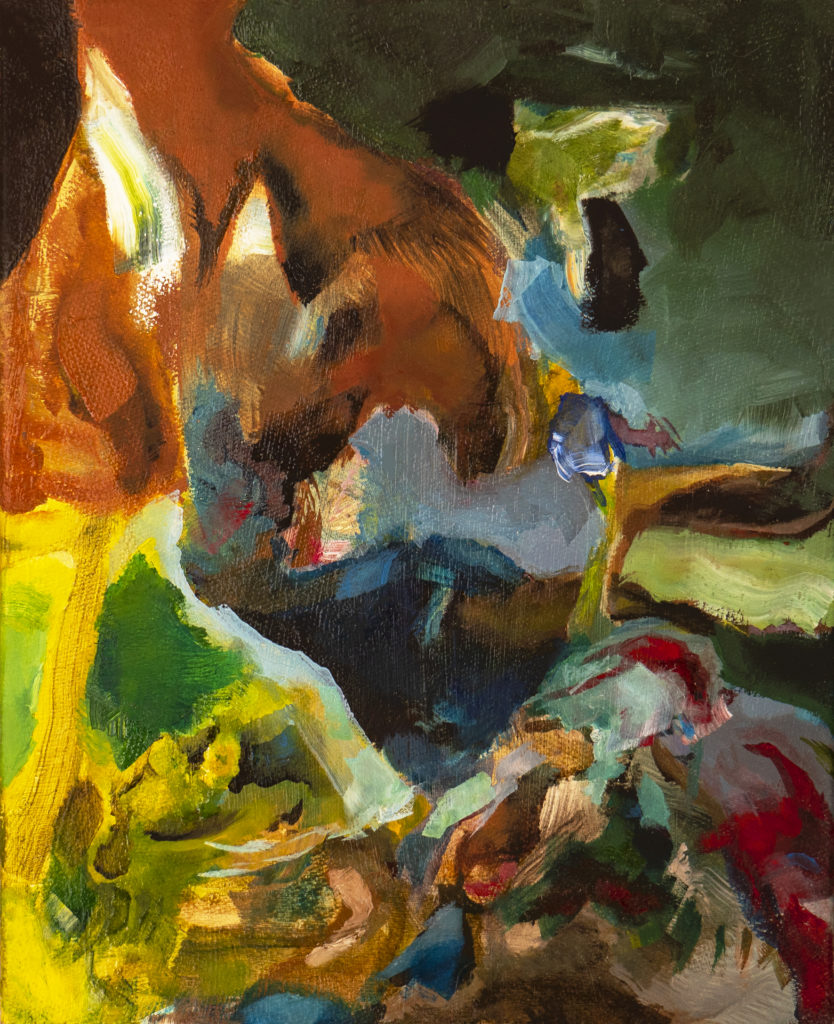 la cave du perroquet, 27x22cm, huile sur toile 2021, quentin toso