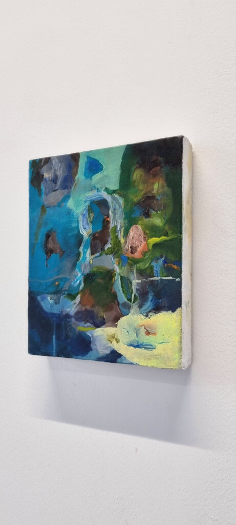 Quentin Toso, Leman-Plage, huile sur toile, 27x22cm, 2021