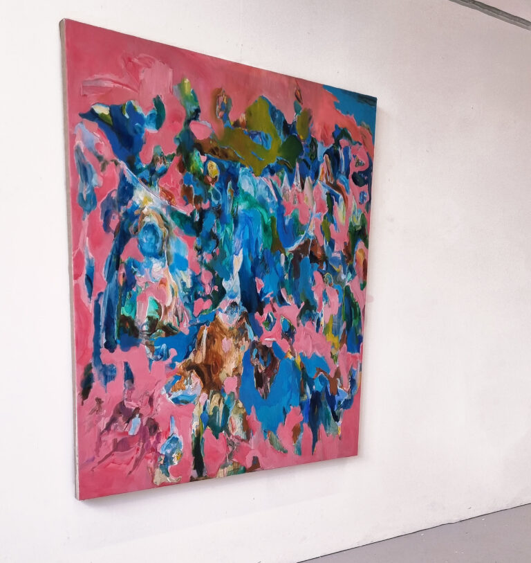 Des cratères dans le phare, 170x150cm, huile sur toile, 2022, vendue, quentin toso